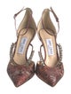 Jimmy Choo Printed Crystal Embellishments D'Orsay Pumps