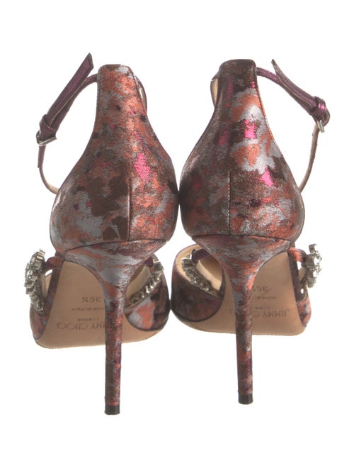 Jimmy Choo Printed Crystal Embellishments D'Orsay Pumps