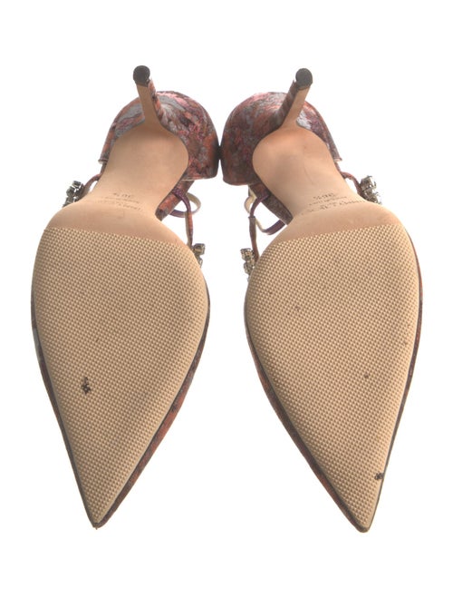 Jimmy Choo Printed Crystal Embellishments D'Orsay Pumps