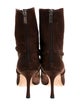 Jimmy Choo Suede Braided Accents Sock Boots