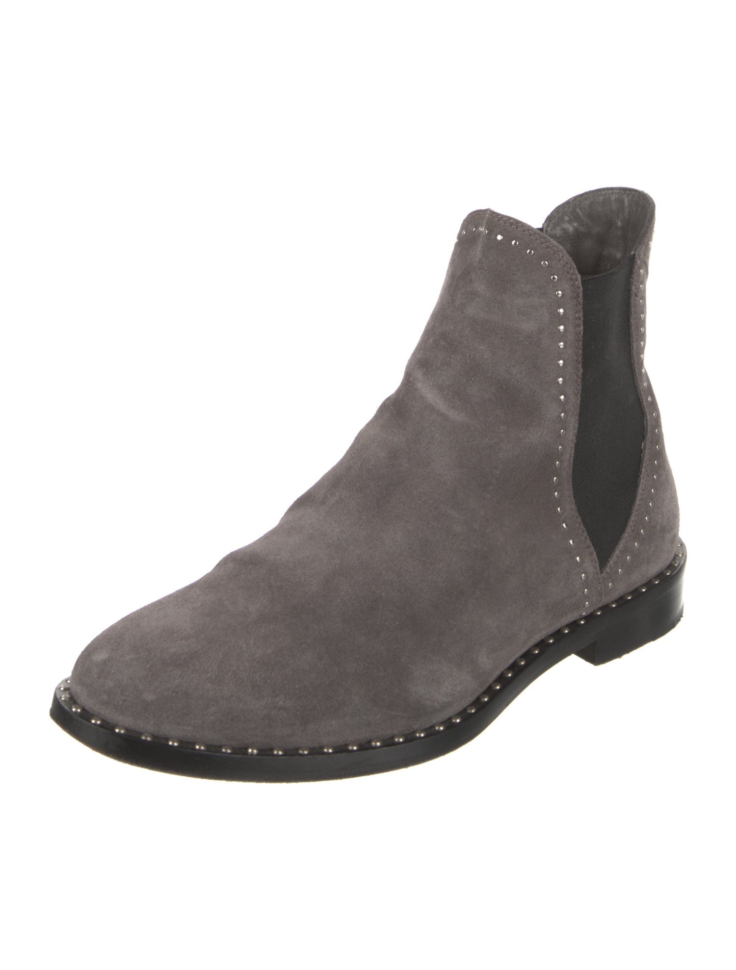 Jimmy Choo Suede Studded Accents Chelsea Boots