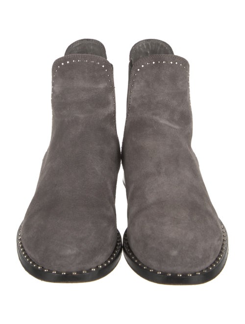Jimmy Choo Suede Studded Accents Chelsea Boots