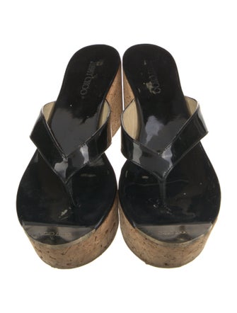 Jimmy Choo Patent Leather Flip Flops