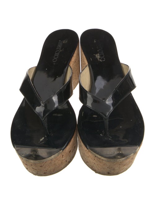 Jimmy Choo Patent Leather Flip Flops