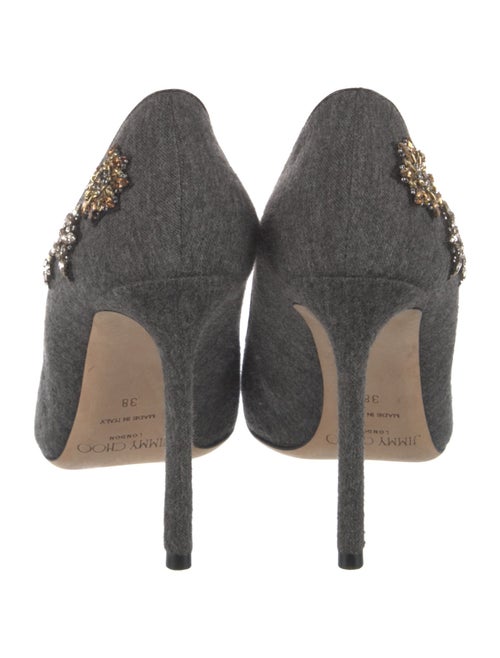 Jimmy Choo Wool Crystal Embellishments Pumps