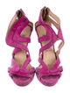 Jimmy Choo Suede Cutout Accent Sandals