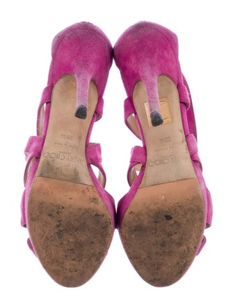 Jimmy Choo Suede Cutout Accent Sandals