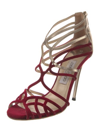 Jimmy Choo Velvet Gladiator Sandals