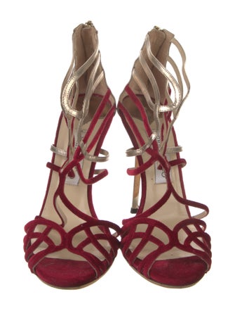 Jimmy Choo Velvet Gladiator Sandals