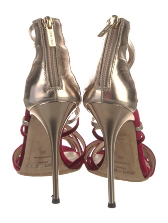 Jimmy Choo Velvet Gladiator Sandals