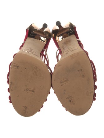 Jimmy Choo Velvet Gladiator Sandals