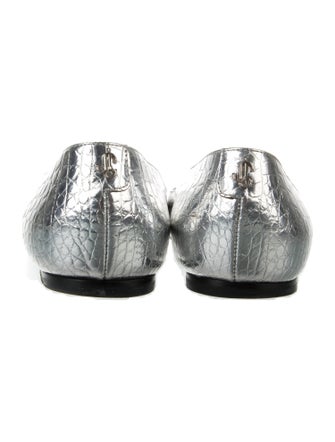 Jimmy Choo Embossed Leather Flats