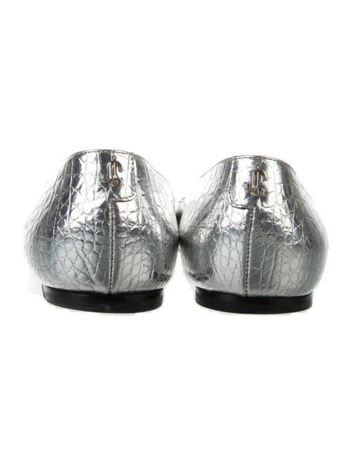 Jimmy Choo Embossed Leather Flats