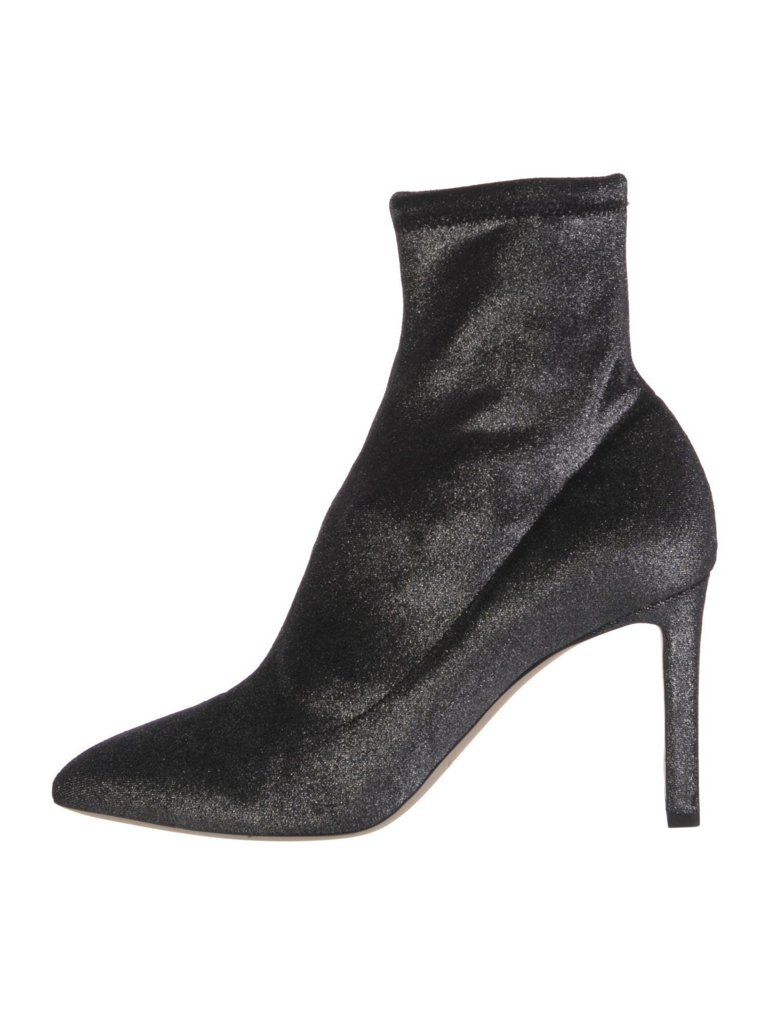 Jimmy Choo Velvet Glitter Accents Sock Boots