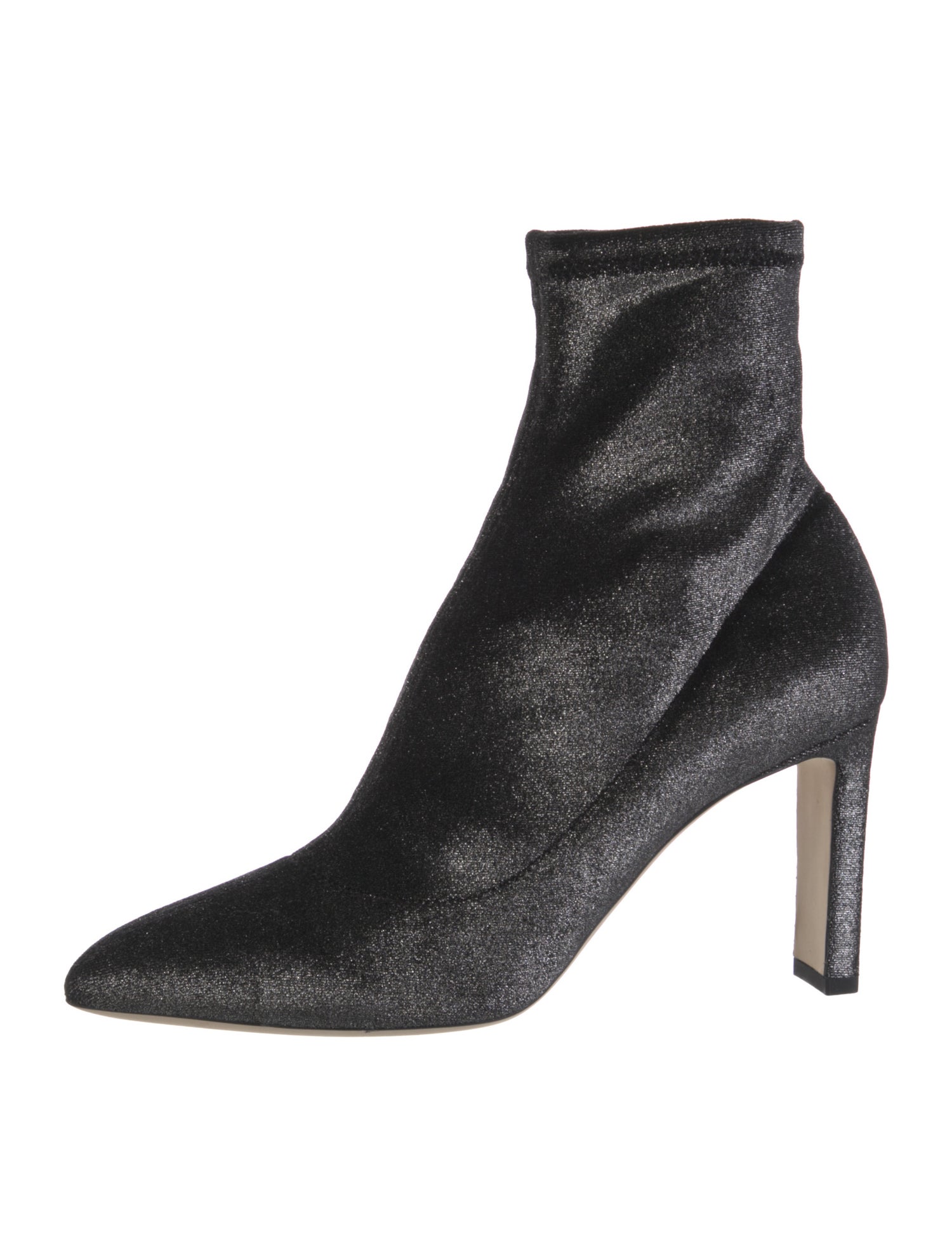 Jimmy Choo Velvet Glitter Accents Sock Boots