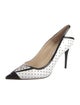Jimmy Choo Leather Polka Dot Print Slingback Pumps