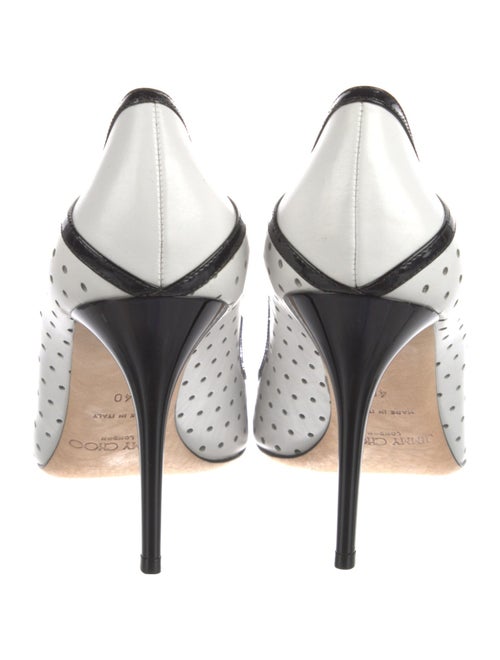 Jimmy Choo Leather Polka Dot Print Slingback Pumps