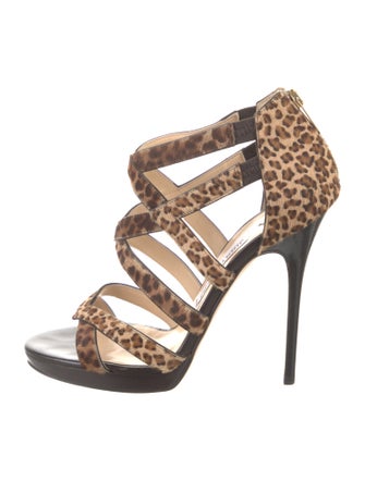 Jimmy Choo Ponyhair Animal Print Sandals