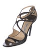 Jimmy Choo Patent Leather Cutout Accent Sandals