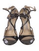Jimmy Choo Patent Leather Cutout Accent Sandals