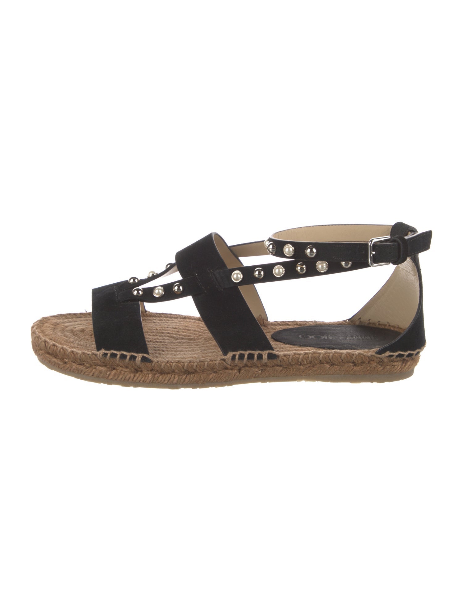 Jimmy Choo Suede Studded Accents Espadrilles