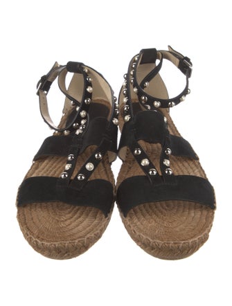 Jimmy Choo Suede Studded Accents Espadrilles