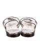 Jimmy Choo Embossed Leather Animal Print Slides
