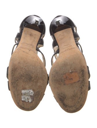 Jimmy Choo Leather Studded Accents Gladiator Sandals