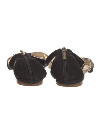 Jimmy Choo Suede Leather Trim Embellishment Gladiator Sandals