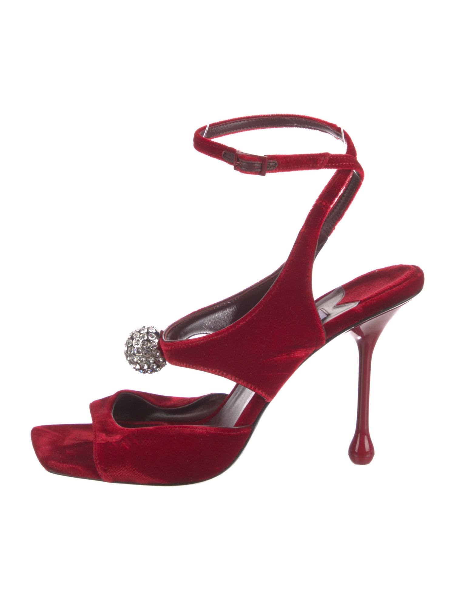 Jimmy Choo Velvet Crystal Embellishments Slingback Pumps