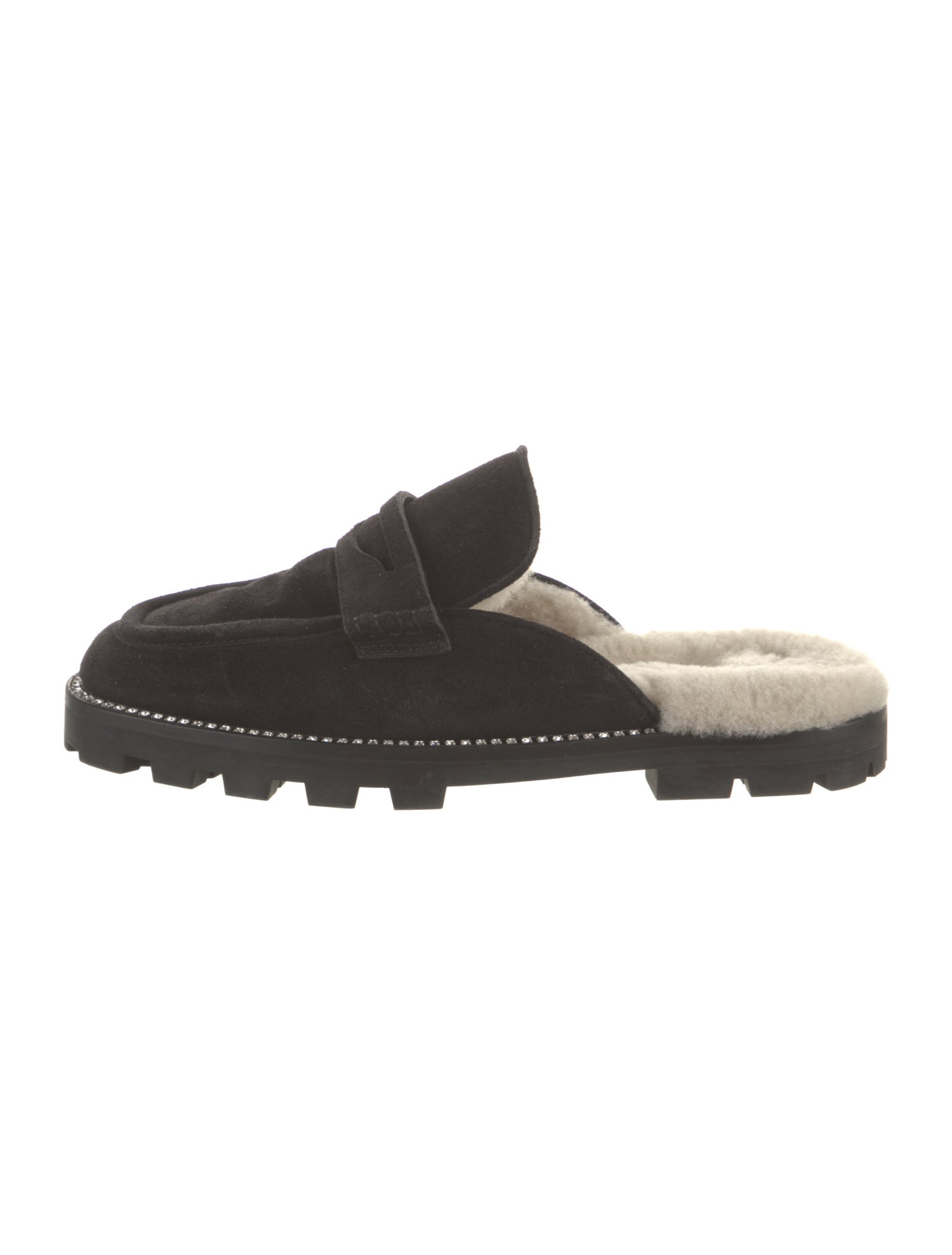 Jimmy Choo Suede Crystal Embellishments Mules