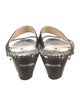 Jimmy Choo Embossed Leather Animal Print Slides