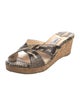 Jimmy Choo Embossed Leather Animal Print Espadrilles