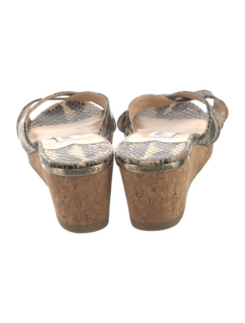 Jimmy Choo Embossed Leather Animal Print Espadrilles