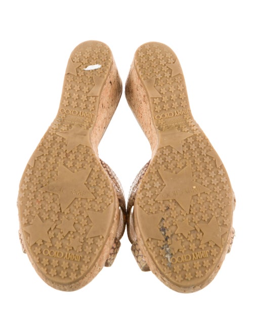 Jimmy Choo Snakeskin Animal Print Slides