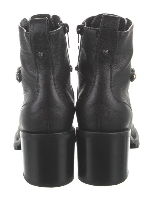 Jimmy Choo Leather Crystal Embellishments Lace-Up Boots