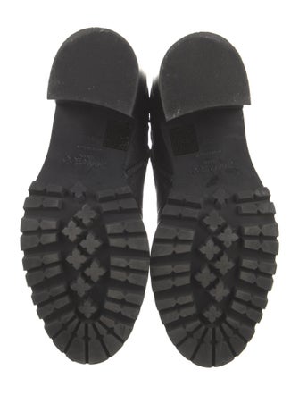 Jimmy Choo Leather Crystal Embellishments Lace-Up Boots