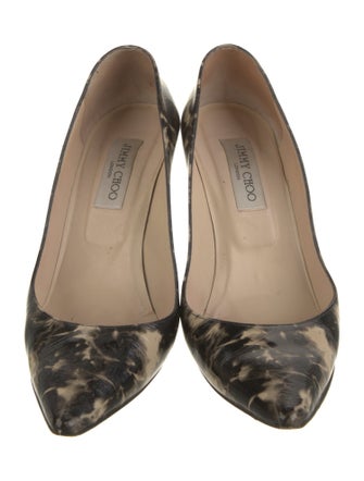 Jimmy Choo Leather Animal Print Pumps