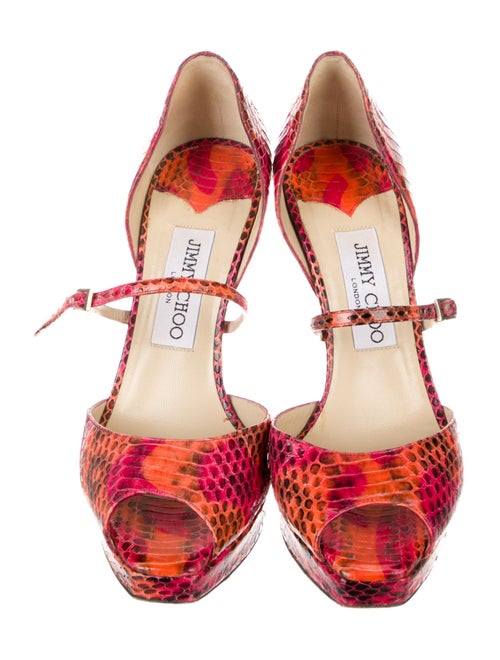 Jimmy Choo Leather Animal Print Sandals