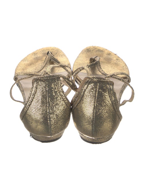 Jimmy Choo Leather T-Strap Sandals