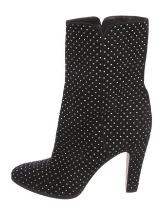 Jimmy Choo Suede Studded Accents Boots