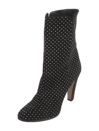 Jimmy Choo Suede Studded Accents Boots