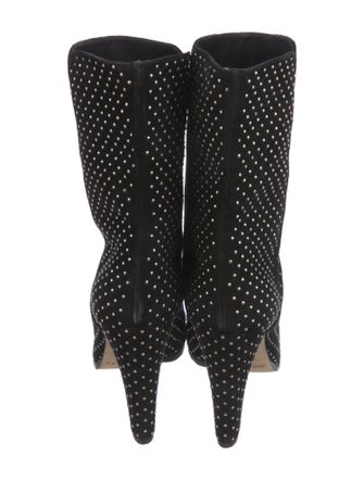 Jimmy Choo Suede Studded Accents Boots