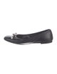Jimmy Choo Leather Bow Accents Ballet Flats