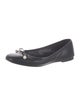 Jimmy Choo Leather Bow Accents Ballet Flats