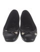 Jimmy Choo Leather Bow Accents Ballet Flats