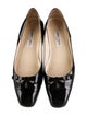 Jimmy Choo Patent Leather Cutout Accent Ballet Flats