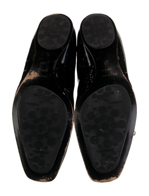Jimmy Choo Patent Leather Cutout Accent Ballet Flats