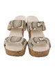 Jimmy Choo Embossed Leather Animal Print Slides
