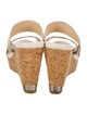 Jimmy Choo Embossed Leather Animal Print Slides